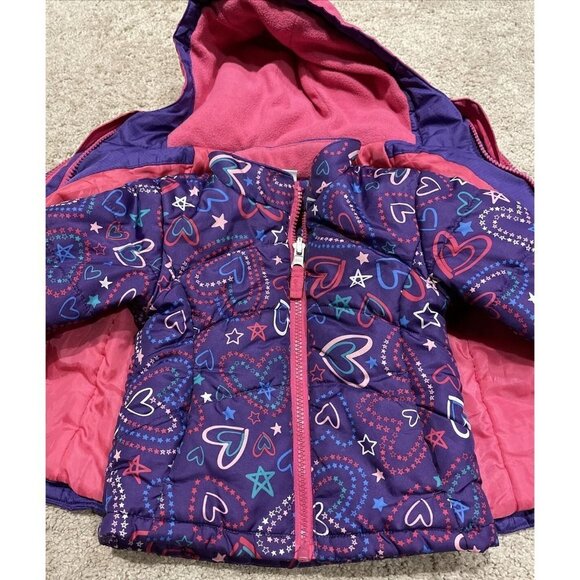 Kids System Infant's Healthtex 3 in 1 Winter Jacket Size 12 Months Purple Pink - Picture 7 of 13